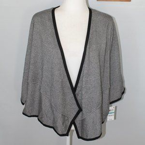 Alfani Drape Front Jacquard Open Cardigan NWT